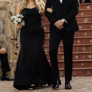 Black bridesmaid dress